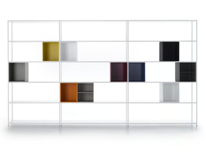 MINIMA 3.0 SYSTEM - Open aluminium bookcase _ MDF Italia